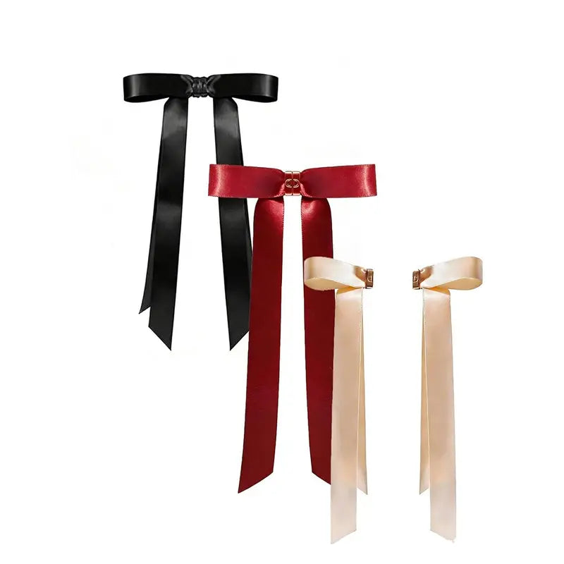 The Effortless Magnetic Bow: Chic Satin Hair Accessory for Instant Glamour