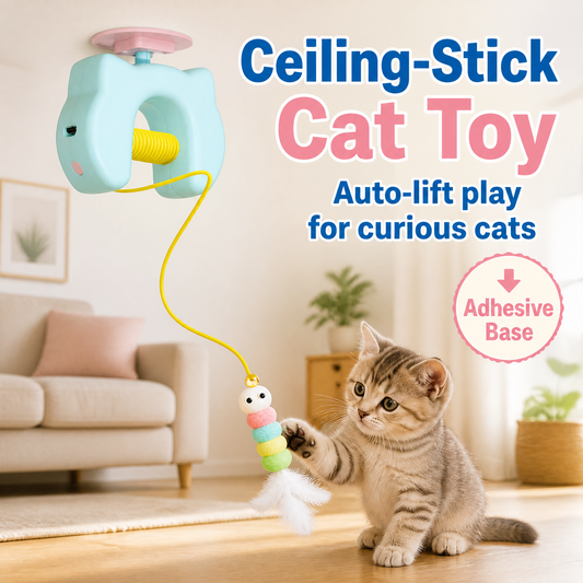 The 24/7 Playmate: Automatic Retractable Interactive Cat Teaser Toy