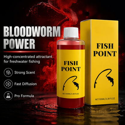 Fish Point Red Worm Fishing Scent Additive – Bait Enhancer Liquid 100ml