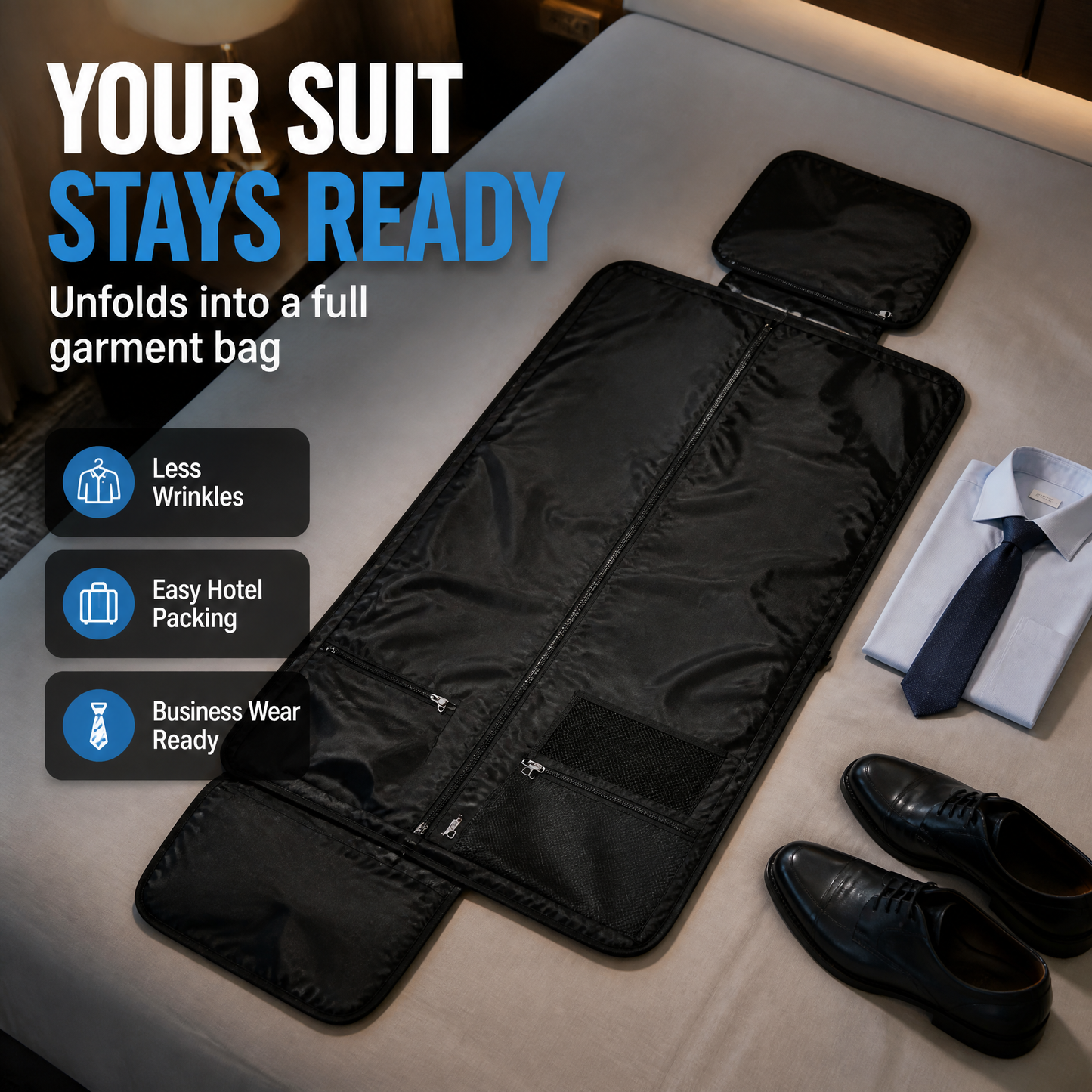 The Ultimate 2-in-1 Travel Suit Bag & Weekender Duffel (Wrinkle-Free)
