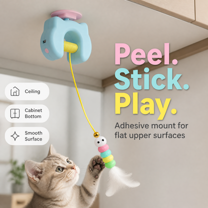 The 24/7 Playmate: Automatic Retractable Interactive Cat Teaser Toy