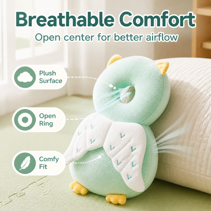 Baby Head Protector Backpack, Anti-Fall Infant Safety Cushion for Toddlers Learning to Walk, Breathable Soft Plush Pillow for Head & Back Protection