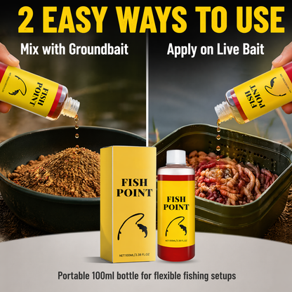 Fish Point Red Worm Fishing Scent Additive – Bait Enhancer Liquid 100ml