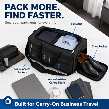 The Ultimate 2-in-1 Travel Suit Bag & Weekender Duffel (Wrinkle-Free)